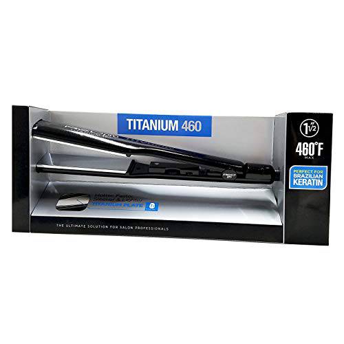 RED by KISS Pro Titanium 1 1/2 Inch Flat Iron Heats Up to 460°F Silky Straight, Frizz-Free Results