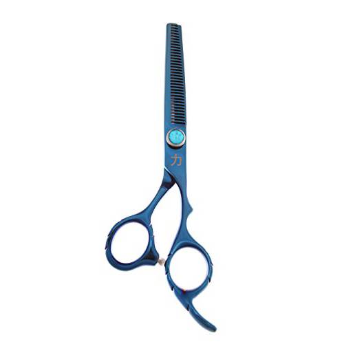 ShearsDirect Japanese Stainless 35 Tooth Professional Thinning Shear, Blue, 2.5 Ounce