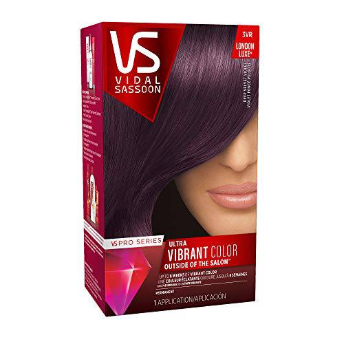 Vidal Sassoon Pro Series Permanent Hair Dye, 3VR Deep Velvet Violet Hair Color, 1 Count