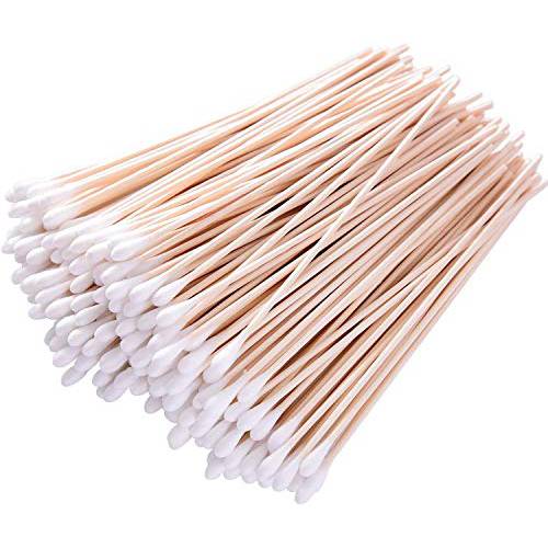 6’’ Long Cotton Swabs 500pcs for Makeup, Gun Cleaning or Pets Care