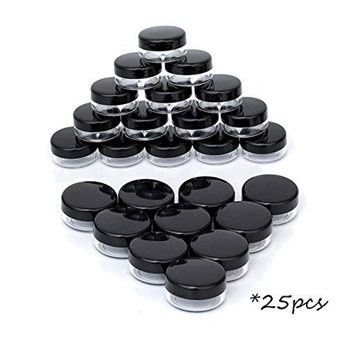 Tiny Sample Containers 3 Gram Sample Jars 25pcs Makeup Sample Containers with Lids