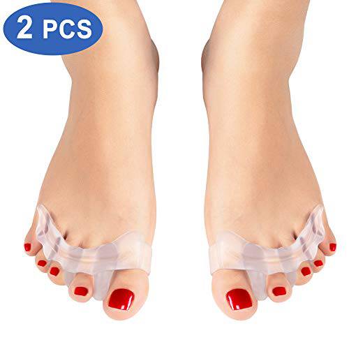Gel Toe Spreaders Separator Silicone Kit, BCorrectors for Big Toe and Little Toe, Toe Straighteners for Bent Claw Curved Toes, Dance Running Toe Separators Wear with Shoes for Women & Men (C)