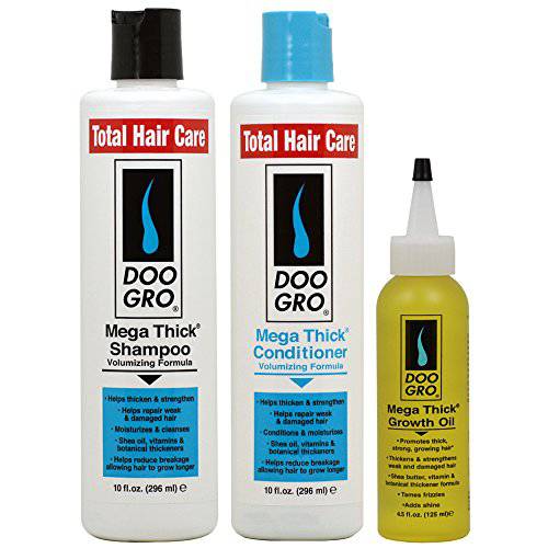Doo Gro Mega Thick Shampoo + Conditioner + Growth OilSet