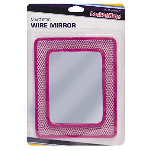 LockerMate Wire Mirror, Assorted Colors, Color May Vary (01056)