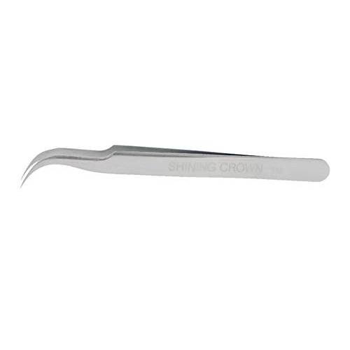 SHINING CROWN Curved Tweezers for Eyelash Extensions 1PC