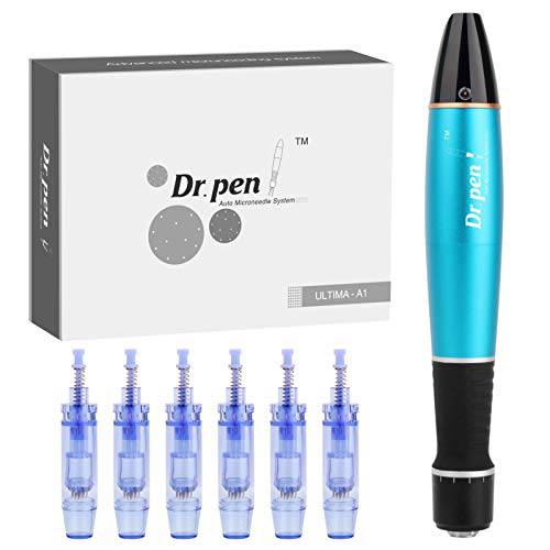 Dr Pen A1 Ultima MicroNeedling Pen - Healthy Care Electric Wireless Derma Auto Pen Best Skin Facial Repairs Tool with 2 X12Pins Cartridges + 4 X 36Pins Cartridges