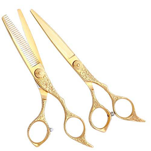 Washi Beauty D’or Shear Scissor Set Available in 5.5/6.0 Professional Hair Tools Forged Japanese 440C Steel (6.0)