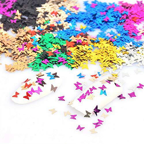 3D Butterfly Nail Glitter Sequins (20G) Laser Holographic Nail Art Ultrathin Sequins Nail Art Glitter Tips Acrylic Paillettes Fakes