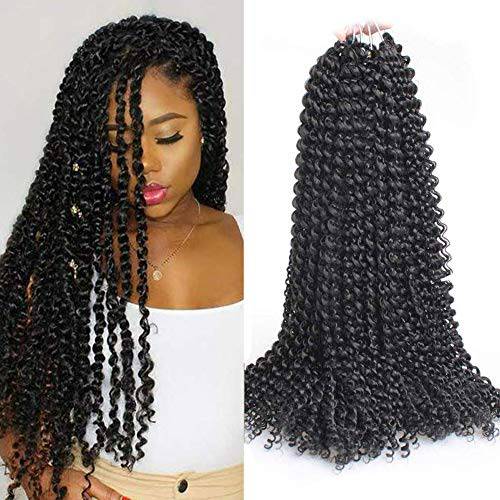 Xtrend 2 Packs Ombre Pre-twisted Passion Twist Crochet Hair 10 Inch Bohemian Synthetic Crochet Braids Hair Extension For Black Women Pre-looped Passion Hair (2packs, 1B/27)