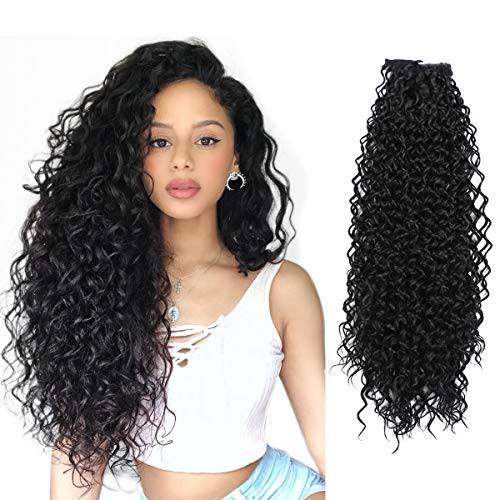 Synthetic Jerry Clip in Hair-Extensions Curly Clip on Human Hair Feeling Hair Extensions for Black Women 140G 7Pcs/Lot-Chocolate Brown 4 22’’