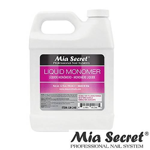 32 oz Mia Secret Liquid Monomer - Professional Acrylic Nail Liquid for Acrylic Powder - EMA monomer - Nail Monomer liquid - ema monomer acrylic nail liquid