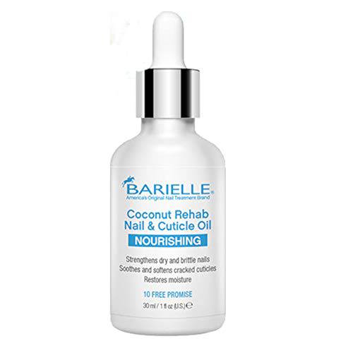 BARIELLE Coconut Rehab Nourishing Nail and Cuticle Oil 1 oz. - Natural Nail Oil, Cuticle Treatment, Treats Dry Cuticles, Cuticle Conditioning