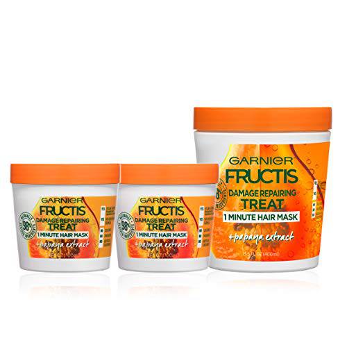 Garnier Hair Care Fructis Papaya Hair Treat Mask - 1 400mL + 2 100mL Kit