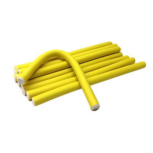 1/2” Diameter 9.5 Length Twist-flex Hair Roller Curling Rods – 12 Pack