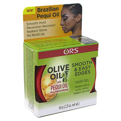 ORS Olive Oil Smooth & Easy Edges Hair Gel with Pequi Oil 2.25 oz (Pack of 2)