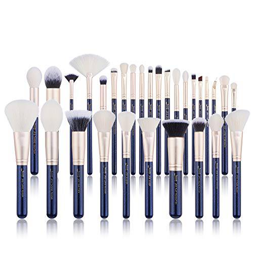 Jessup Brush Set Make up Brushes Powder Brush Face Lip Make-up Brush Professional Beauty Brush Tools&Kits 30 Pcs Prussian Blue T470