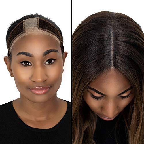 MILANO COLLECTION Lace Wig Grip Band Original Velvet Lace WiGrip Headband Holder for Lace Wigs and Frontals | Reinforced Swiss Lace by HAIRLINE and PART For Seamless Transition, Nude, One Size