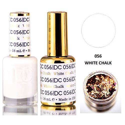 DND DC Neutrals GEL POLISH DUO, Gel Lacquer 0.5 oz + Matching Nail Polish Color 0.5 oz, Daisy Nails (with bonus side Glitter) Made in USA (Beige Brown (105))