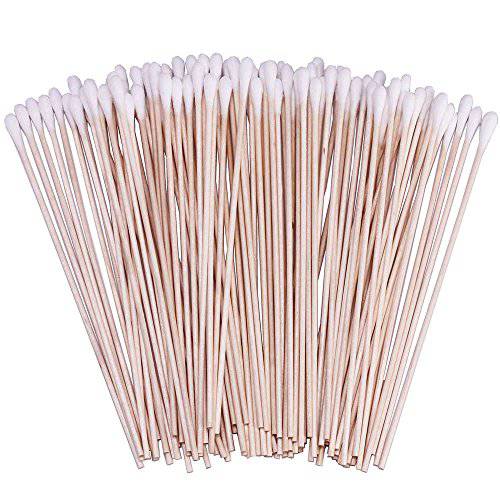 500 Pcs Long Cotton Swabs 6 inch with Wooden Stick Cotton Tip Applicator for Cleaning