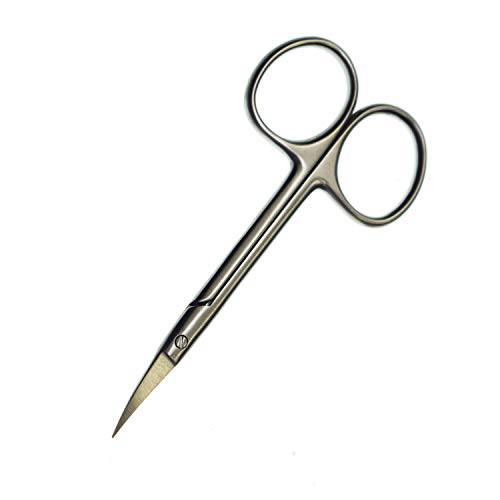 Motanar Cuticle Nail Scissors - Stainless Steel Precision Manicure Scissor - Extra Pointed Straight Curved Fingernail Scissor (Straight Piont)