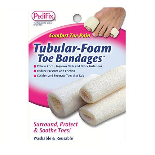 Pedifix Tubular-foam Toe Bandages, 3 - Large, (Pack of 2)