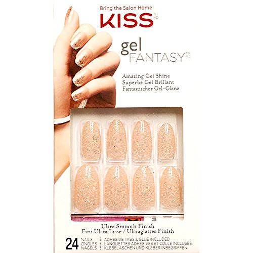 Kiss Gel Fantasy Ready-to-Wear Gel 24 Nails KGN57 Ivy (3 Pack)