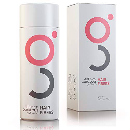 GBG Womens Hair Fibers for Thinning Hair & Bald Spots (BLACK) - Hair Touch Up - Hair Powder for Fine Hair - Electrostatically Charged for Instantly Thick, Full, Shiny Hair in 30 Seconds - 25g