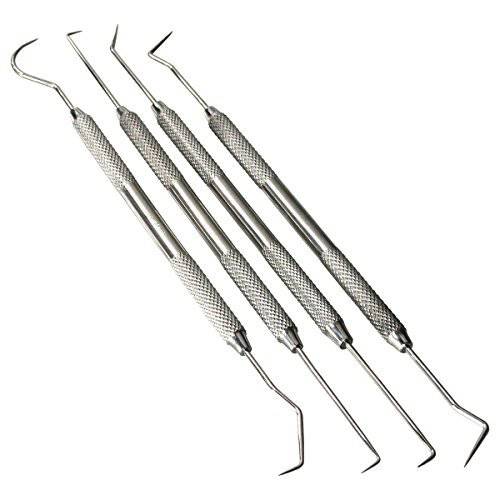 4 Pc Stainless Steel Picks Probes Wax & Clay Sculpting Tools