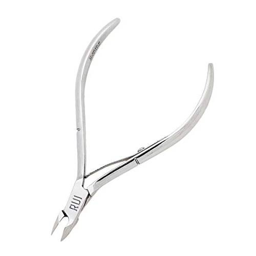 Rui Smiths Professional Carbon Steel Cuticle Nippers for Home Users, French Handle, 6mm Jaw (Full Jaw) (Double Spring)