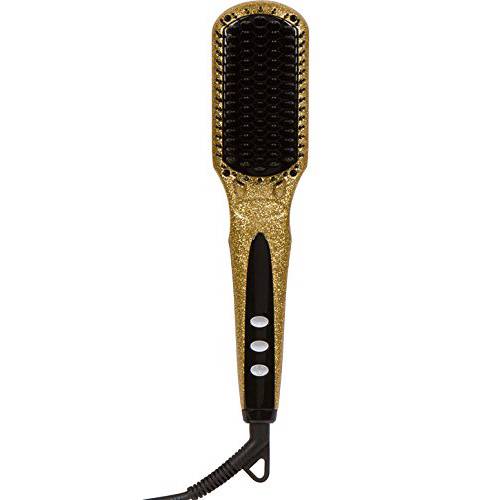 Head Kandy Straightening Brush The One Upper with Tourmaline Infused Ceramic Plating - For All Hair Types: Fine, Thick, Wavy - Anti-Scald Technology - Heats up in only 60 seconds-Mint