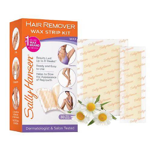 Sally Hansen Hair Remover Wax Strips for Body, Legs, Arms & Bikini, 30 ea (Pack of 4)