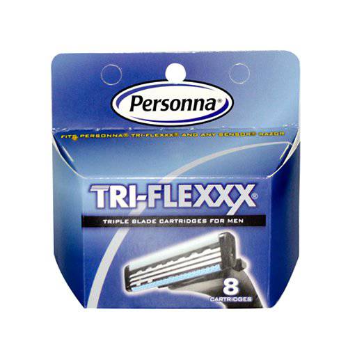 24 Personna Tri-flexxx Cartridges - for All Gillette Sensor and Personna Tri-flexxx Razors (3 X 8 Ct.)