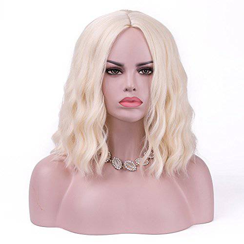 Rosa Star Short Wavy Synthetic Wigs for Women Ombre Synthetic Hair Wig Heat Resistant Fiber Hair Wigs(1T/33)