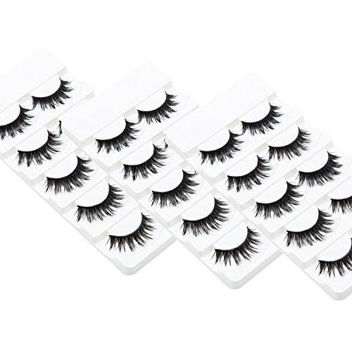 Wleec Beauty Dramatic Strip Lashes Pack - Reusable, Lightweight - Handmade Thick Fasle Eyelashes Set F36 (15 Pairs/3 Pack)