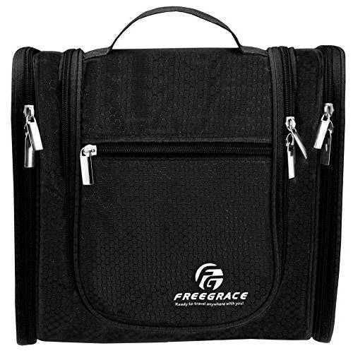 Hanging Toiletry Bag Extra Large Capacity | Premium Travel Organizer Bags For Men And Women | Durable Waterproof Nylon Bathroom, Shower, Makeup Bag For Toiletries, Cosmetics, Brushes