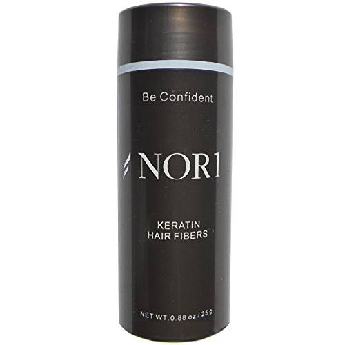 Nor1 Keratin Hair Building Fibers: Hair Fiber Filler and Thickener for Men and Women - Cover Up and Concealer for Thinning Areas or Minor Bald Spot - Thicker, Fuller Hair in Seconds - 25 grams, Auburn
