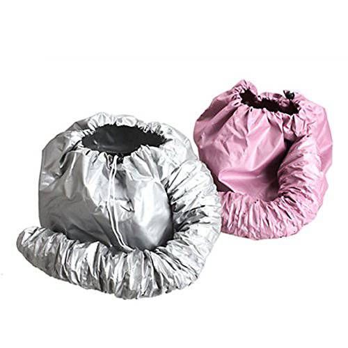 Kingzhuo 2 Pcs Bonnet Hair Dryer Portable Safe Women Hair Dryer Soft Bonnet Hair Dryer Hood Soft Hat Hair Dryer Hat Dryer for Blower (one Sliver Another is Pink)