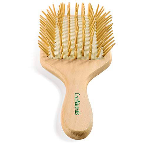Wooden Bristle Paddle Hair Brush | Length 10.25 Width 3.5| Large Flat Natural Eco Friendly Wood Handle Hairbrush for Men & Women with Thick, Curly, Wavy Long Hair