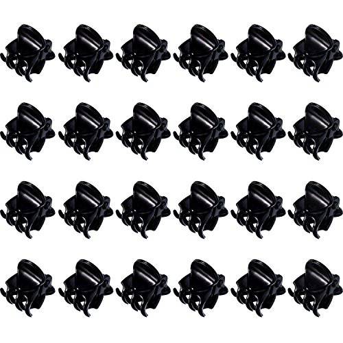 24 Pcs Small Mini Hair Clips Tiny Hair Claws Pins Clamps Plastic for Women Girl’s Hair (Black and Brown)