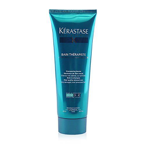 KERASTASE Resistance Bain Therapiste Balm in Shampoo Fiber Quality Renewal Care for Very Damaged, Over Porcessed Hair, 15 Fl Oz