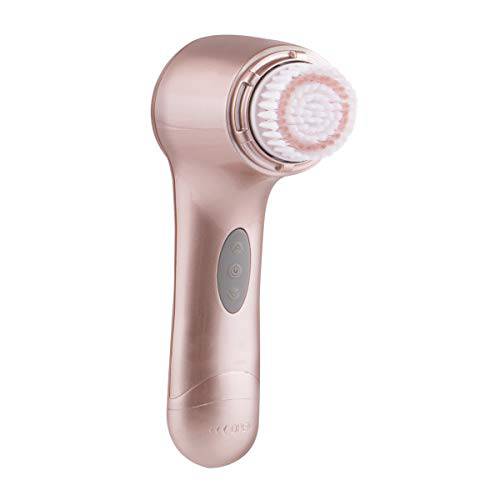 Vivitar, PG7000 Exfoliating Cleansing Soft Gentle Portable Spa Sensitive Skin Care Facial Power Cleansing Brush, Rose Gold, 1 Count