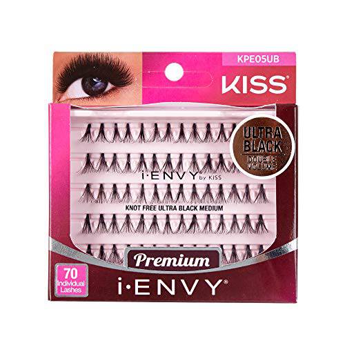 Kiss Envy Knot Free Medium 70 Lashes, Ultra Black