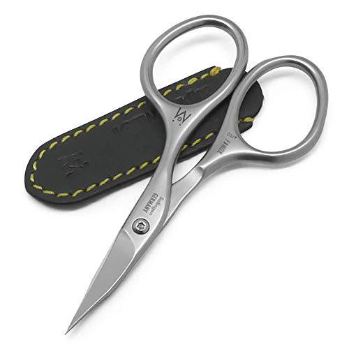 GERMANIKURE Nail and Cuticle Scissors - FINOX Stainless Steel Professional Manicure Tools in Leather Case - Ethically Made in Solingen Germany - 4702