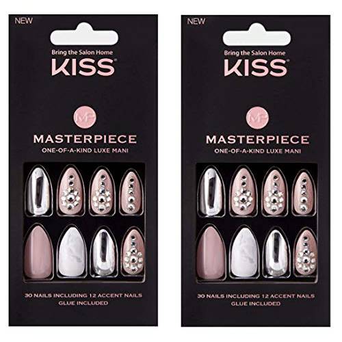KISS Masterpiece One-Of-A-Kind Luxe Mani Kitty Gurl KMN01 (2 PACK)
