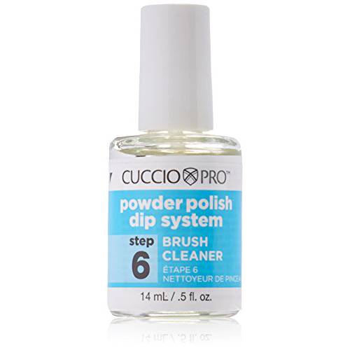 Cuccio Colour Powder Polish Dip System Step 6 - Specially Formulated Resins - Vibrant Finish with Flawless, Rich Color and Durability - Brush Cleanser Nail Polish - 0.5 Oz