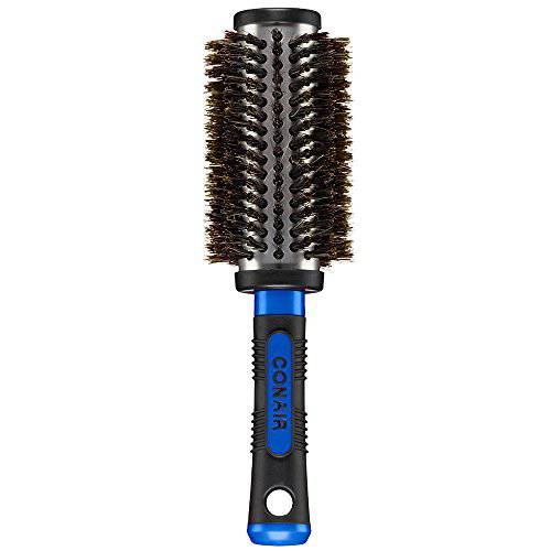 Conair Salon Results Round Brush for Blow-Drying, Mixed Boar Bristles and Nylon Bristles for Medium to Long Hair Lengths, Color May Vary, 1 Count