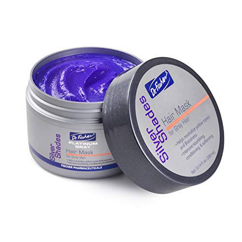 Dr. Fischer Purple Hair Mask for Silver, Blonde, Bleached, Highlighted or Color Treated Hair - Removes Orange and Yellow Brassiness, Toner Purple Mask (10.14 oz.)