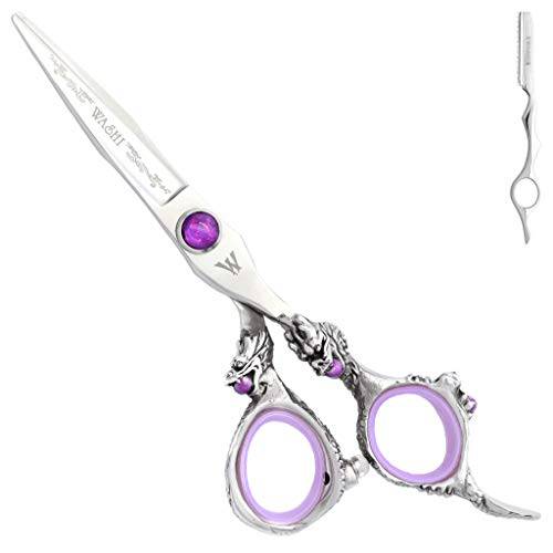 Washi Beauty Purple Creation Shear Scissor 5.5/6.0 Professional Hair Tools 440C (5.5)