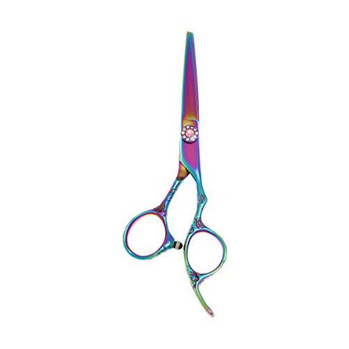 ShearsDirect Japanese 440C Stainless Steel Rainbow Shear, 5.5 Inch, 2.1 Ounce