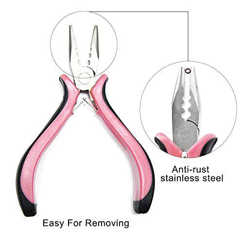 Neitsi 3 Holes Mini Plier For Micro Nano Ring Hair Extensions opener and Removal Tool